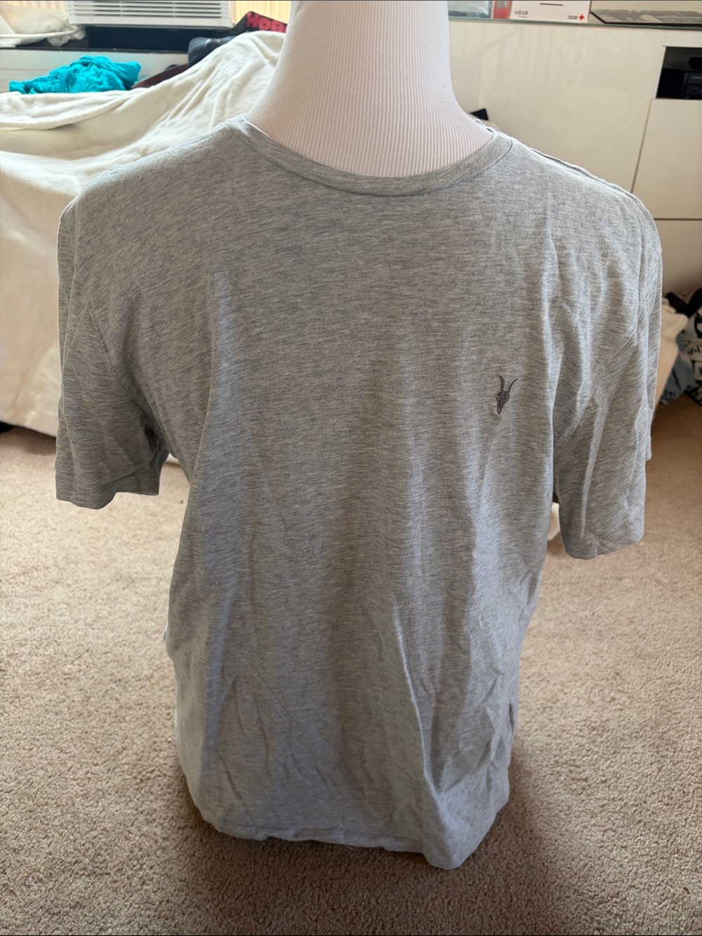 All Saints Heather Gray Men’sShort Sleeve Tee Shirt